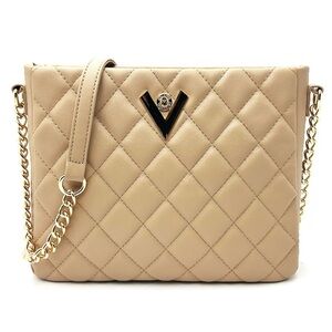 NWT VALENTINO ORLANDI Taupe Quilted Bag with Thin Strap